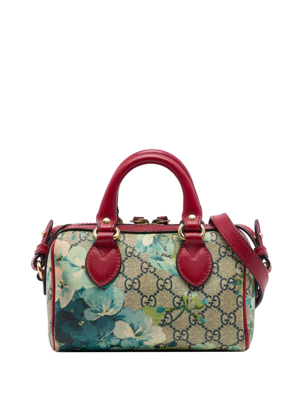 Gucci Pre-Owned 2016-2026 Mini GG Supreme Blooms Boston Bag satchel - Toni neutri