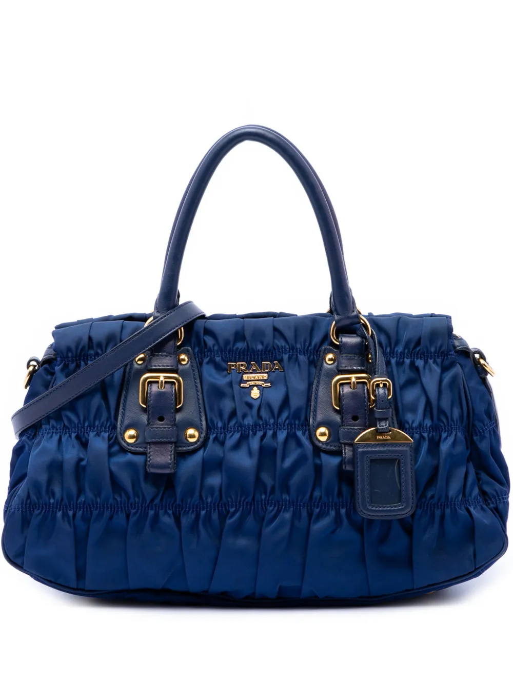 Prada Pre-Owned 2010-2026 Tessuto Gaufre satchel - Blau