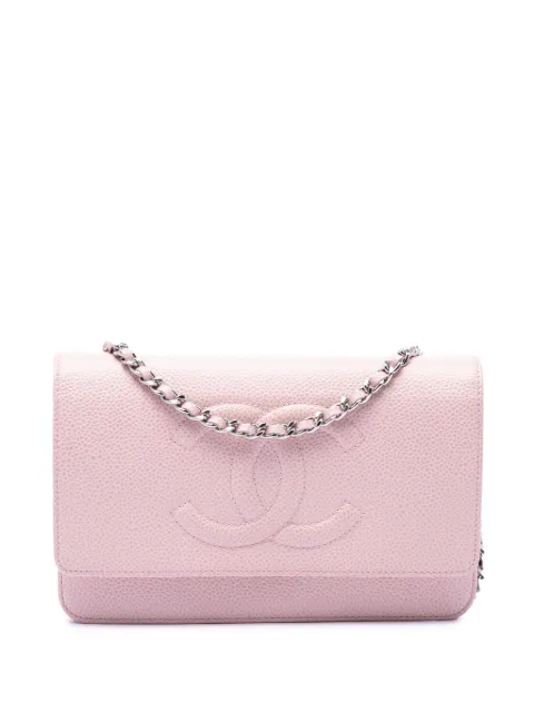 CHANEL Pre-Owned 2012 CC Caviar Wallet On Chain crossbody bag