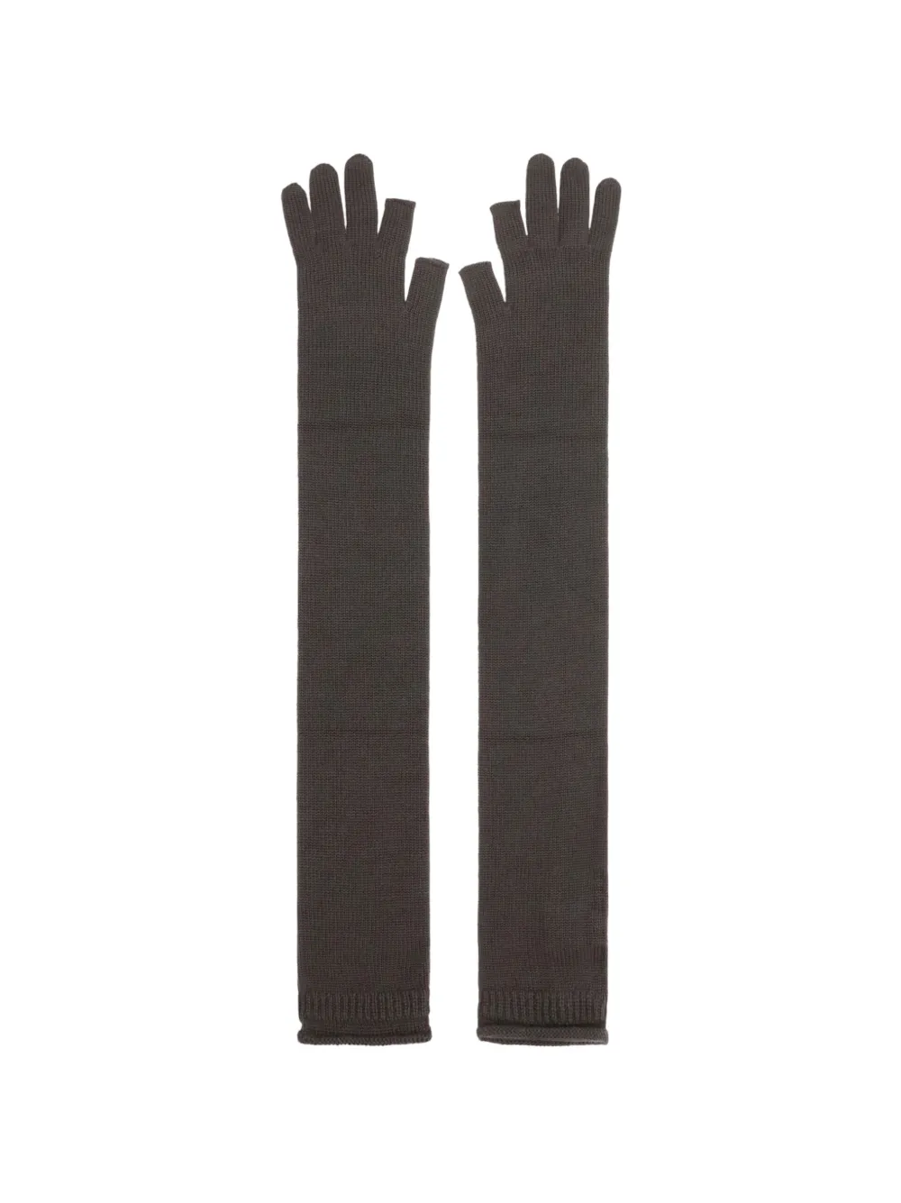 Rick Owens fine-knit long gloves - Grigio