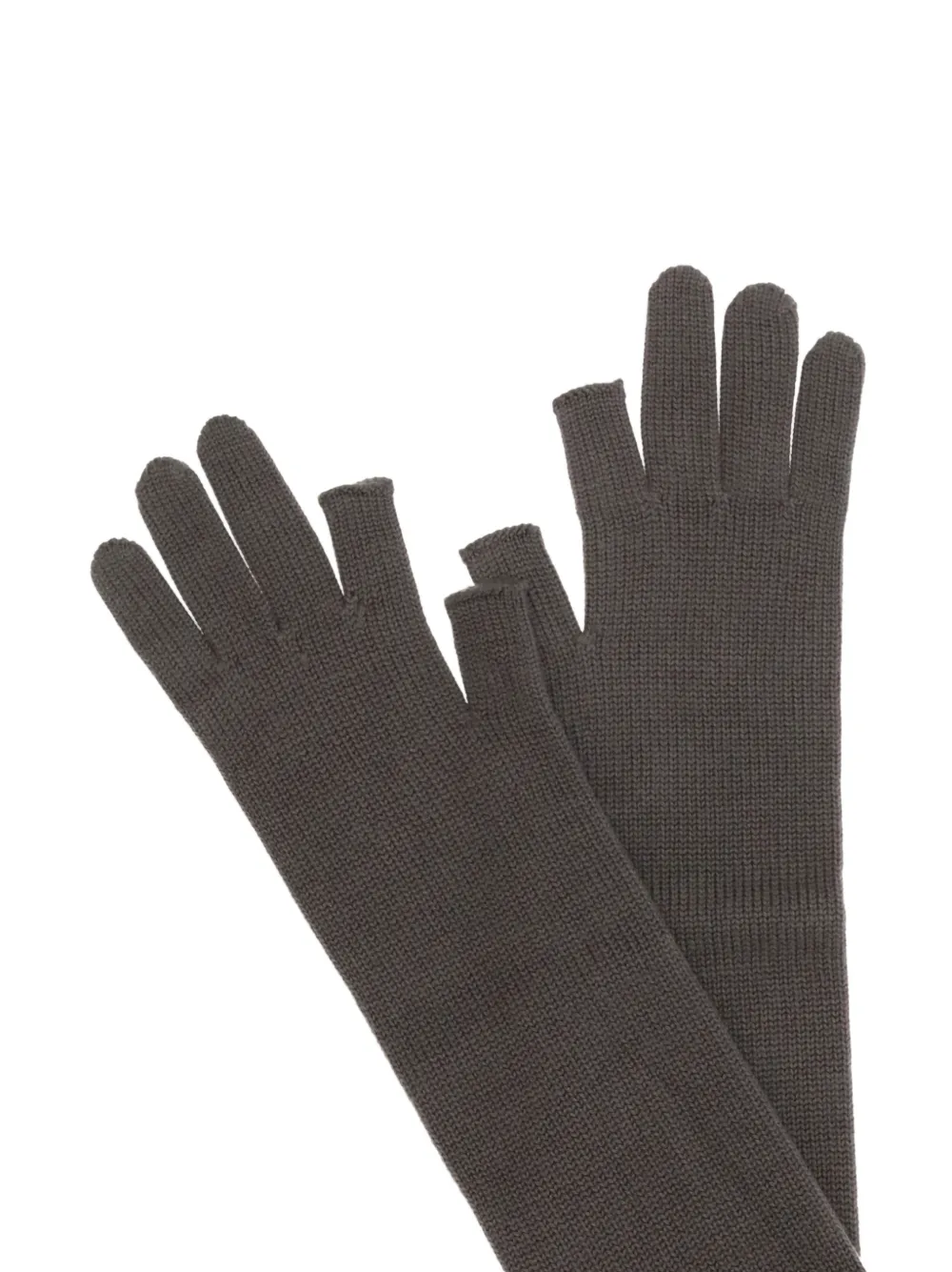 Rick Owens Fijngebreide handschoenen Grijs