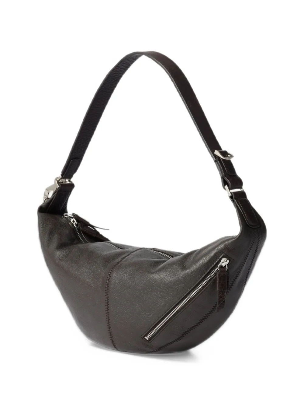 LEMAIRE Quiver Clip mini-tas van bewerkt buffelleer Bruin