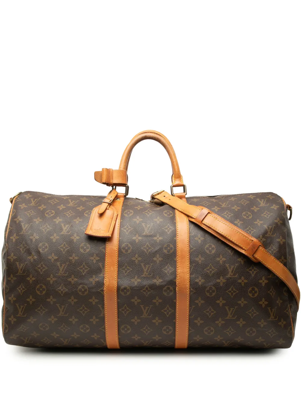 Louis Vuitton Pre-Owned 1992 Monogram Keepall Bandouliere 55 travel bag - Braun