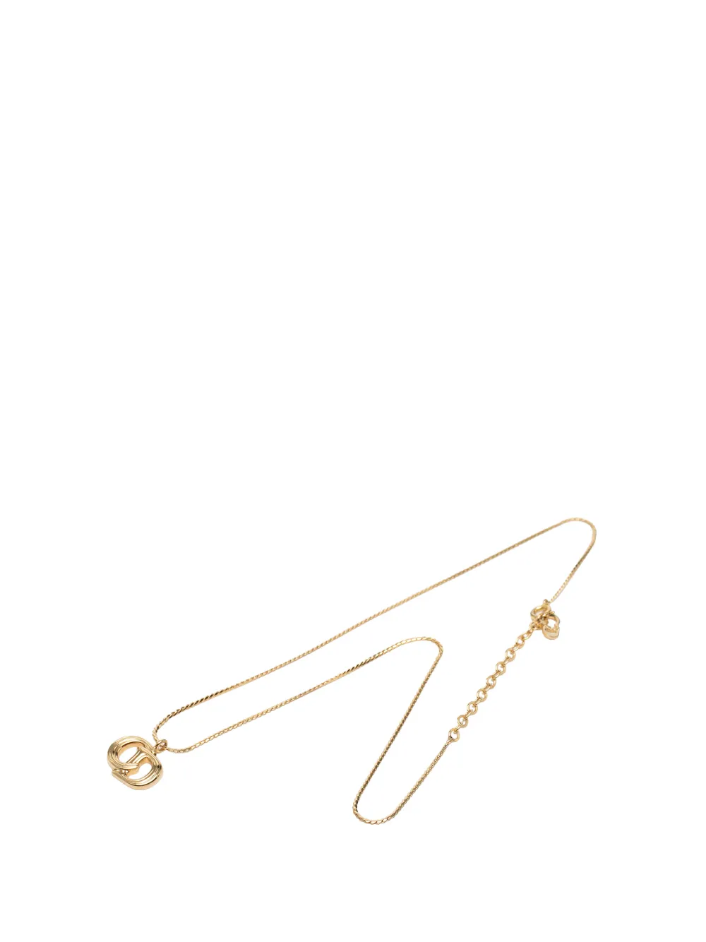 Christian Dior Pre-Owned 20th Century Gold Plated CD Logo Pendant Necklace costume necklace