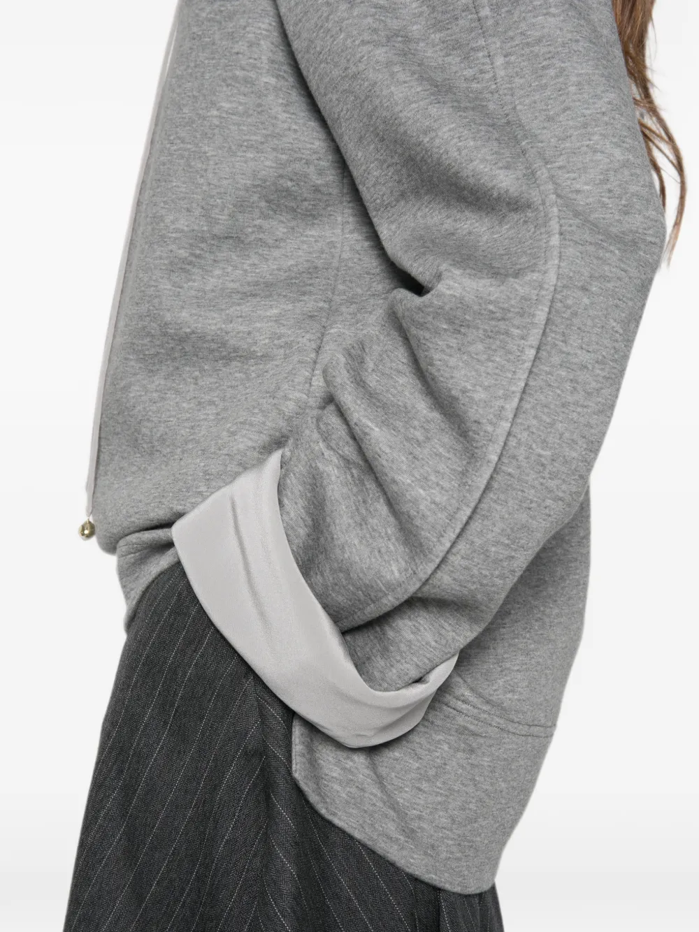 Carven Raglan-sleeve Hoodie in Grey, view 5