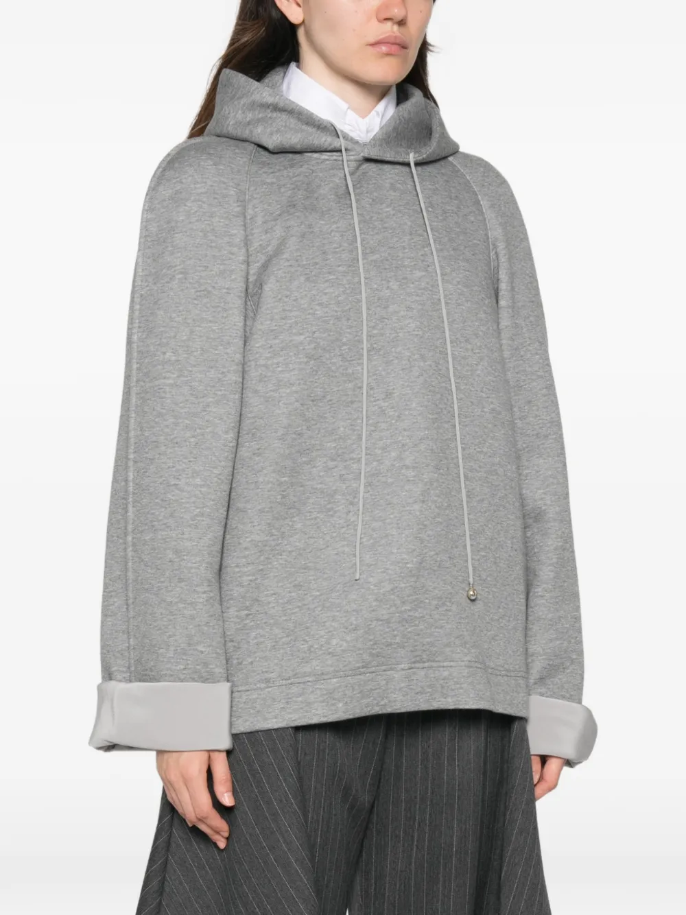 Carven Raglan-sleeve Hoodie in Grey, view 3