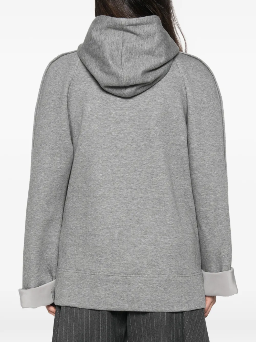 Carven Raglan-sleeve Hoodie in Grey, view 4