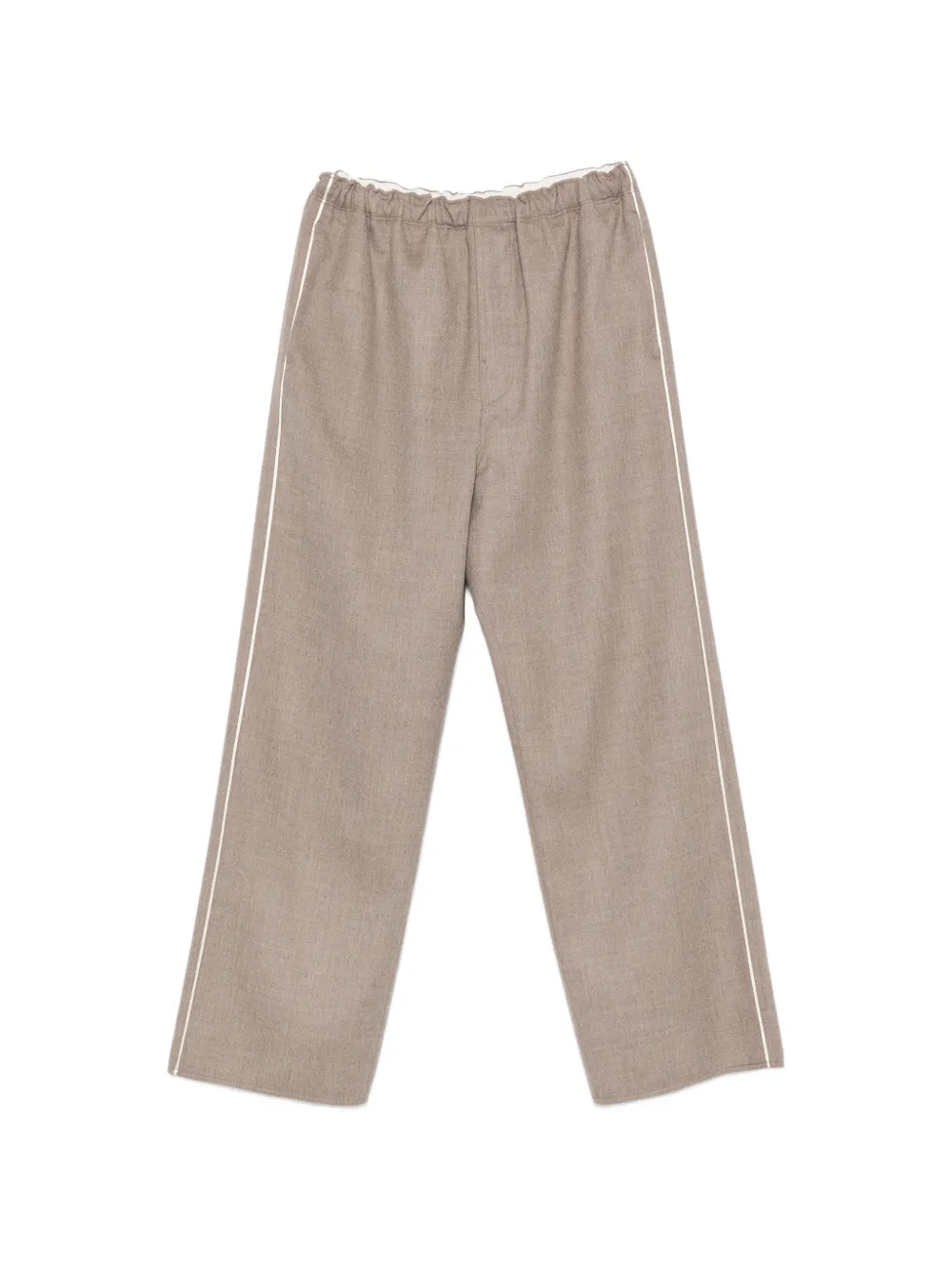 Carven side-stripe wide-leg trousers - Nude