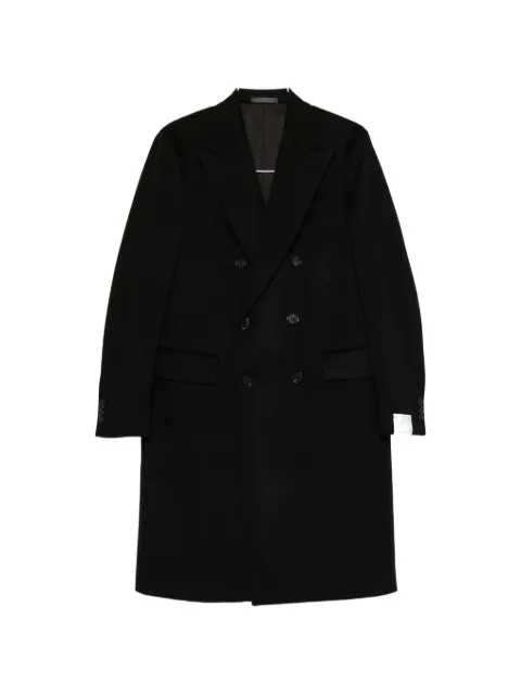Caruso double-breasted peaked-lapel coat