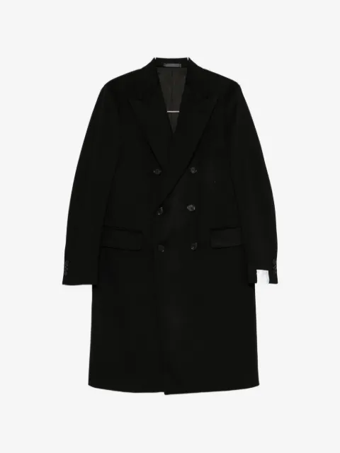 Caruso double-breasted peaked-lapel coat