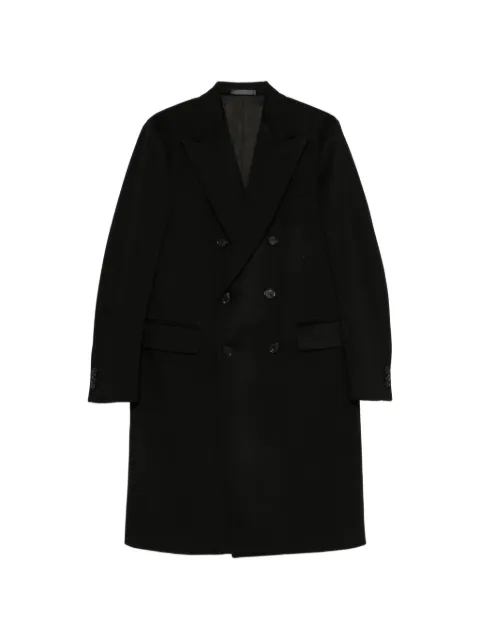 Caruso double-breasted peaked-lapel coat