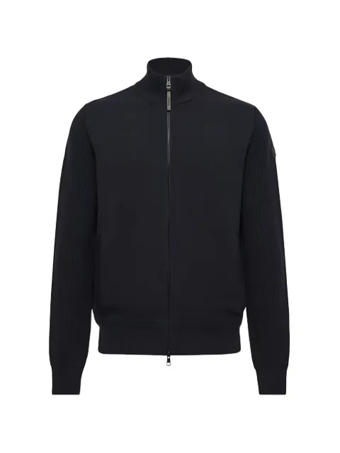 Moncler wool & cashmere zip-up cardigan