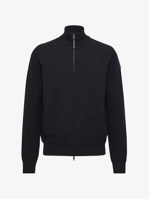 Moncler wool & cashmere zip-up cardigan