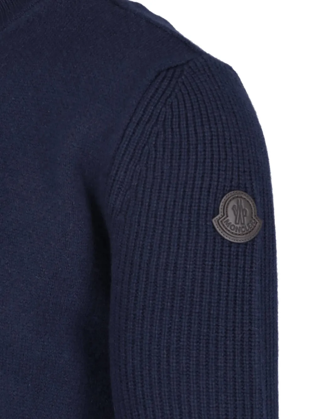 Moncler Wollen en kasjmier vest met rits Blauw