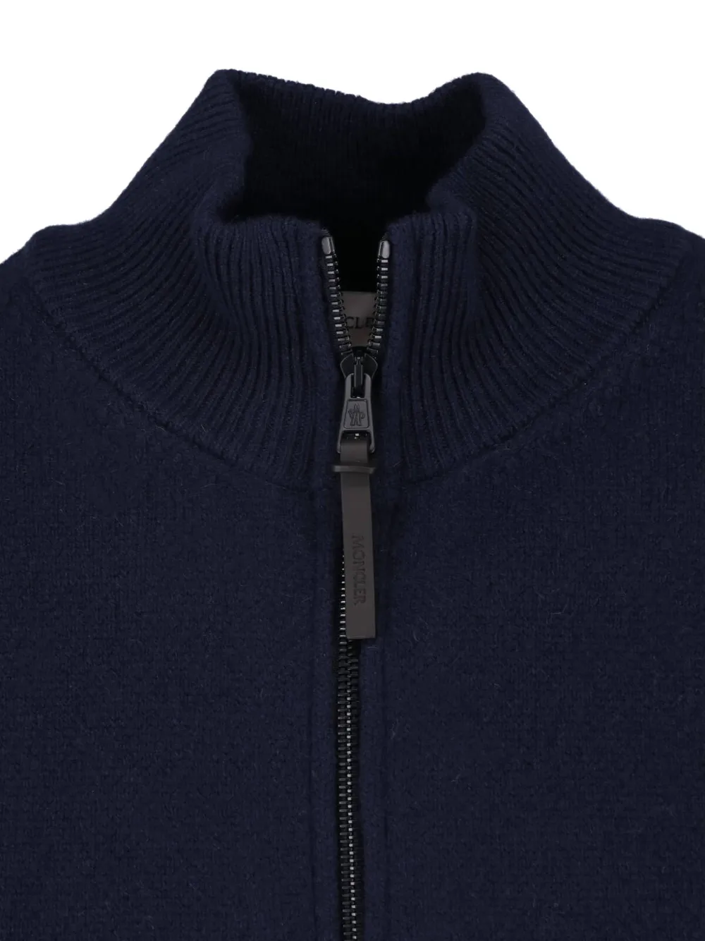 Moncler Wollen en kasjmier vest met rits Blauw
