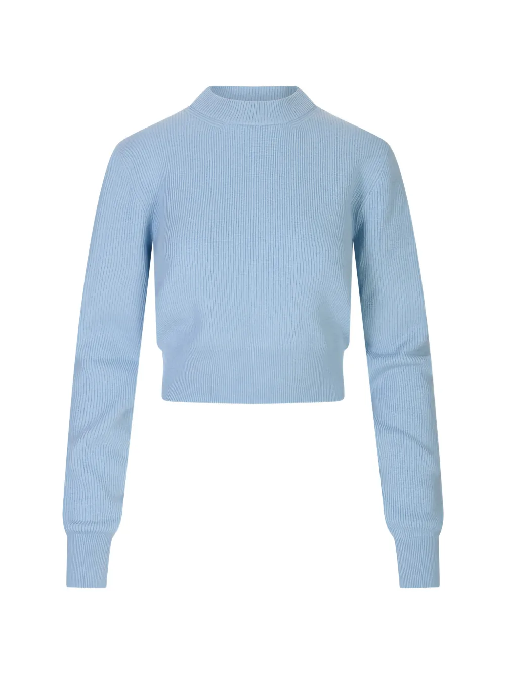 Malo rib-knit mock-neck sweater - Blau