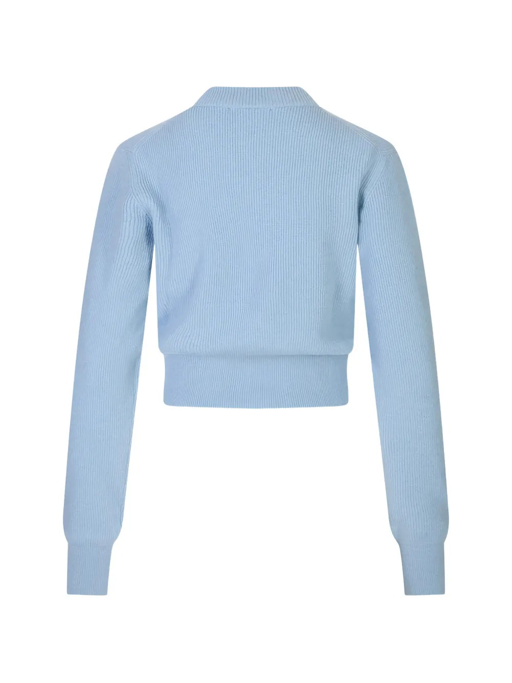 Malo Ribgebreide trui met opstaande hals Blauw