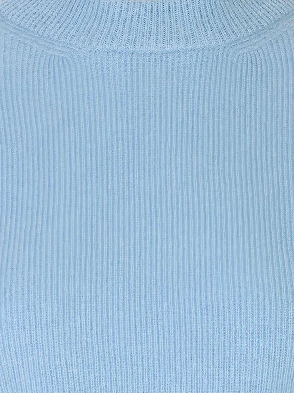 Malo Ribgebreide trui met opstaande hals Blauw