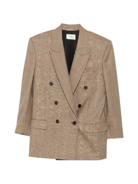 Saint Laurent check-pattern double-breasted blazer
