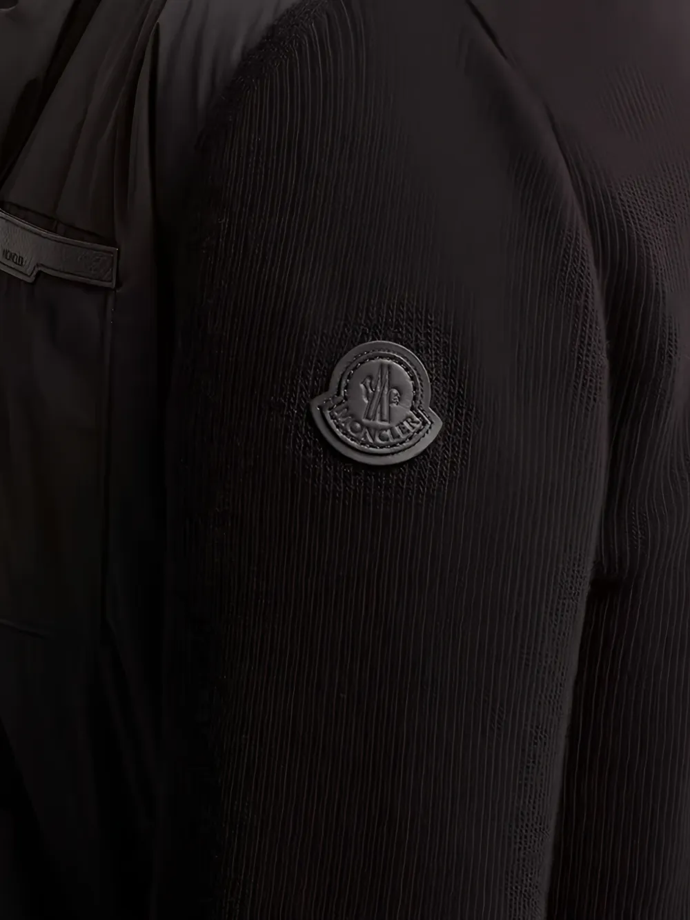 Moncler Ribgebreid gewatteerd vest Zwart