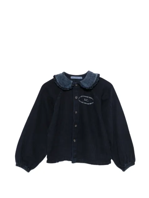 Bobo Choses ruffled-collar denim jacket