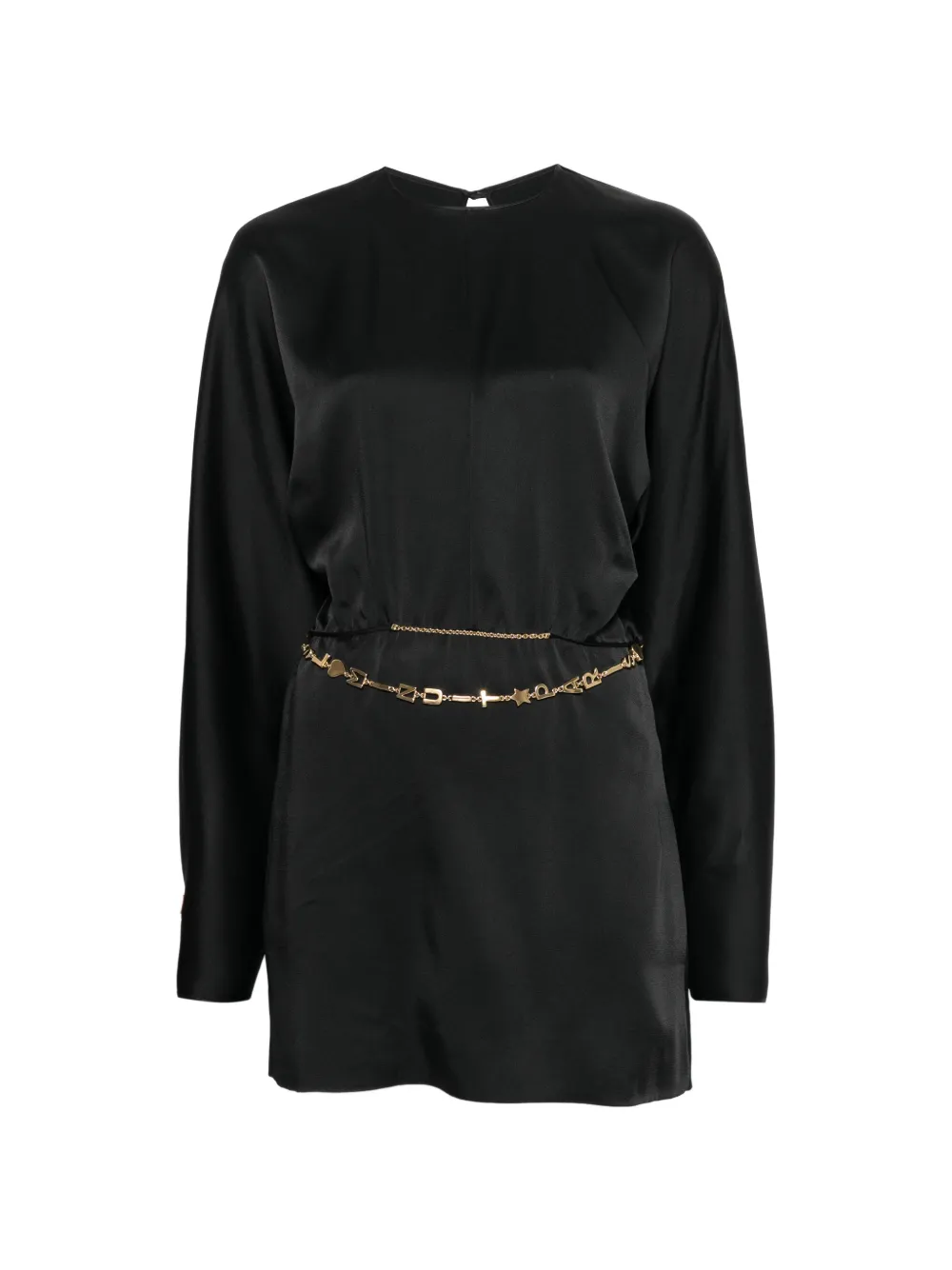 Saint Laurent chain-link open-back mini dress · 36