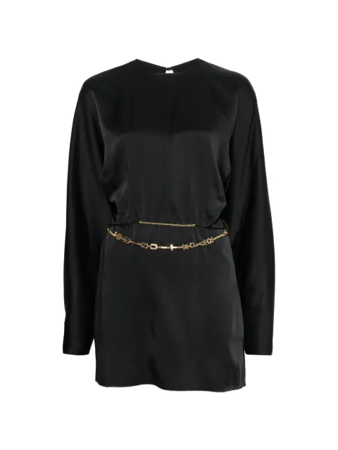 Saint Laurent chain-link open-back mini dress