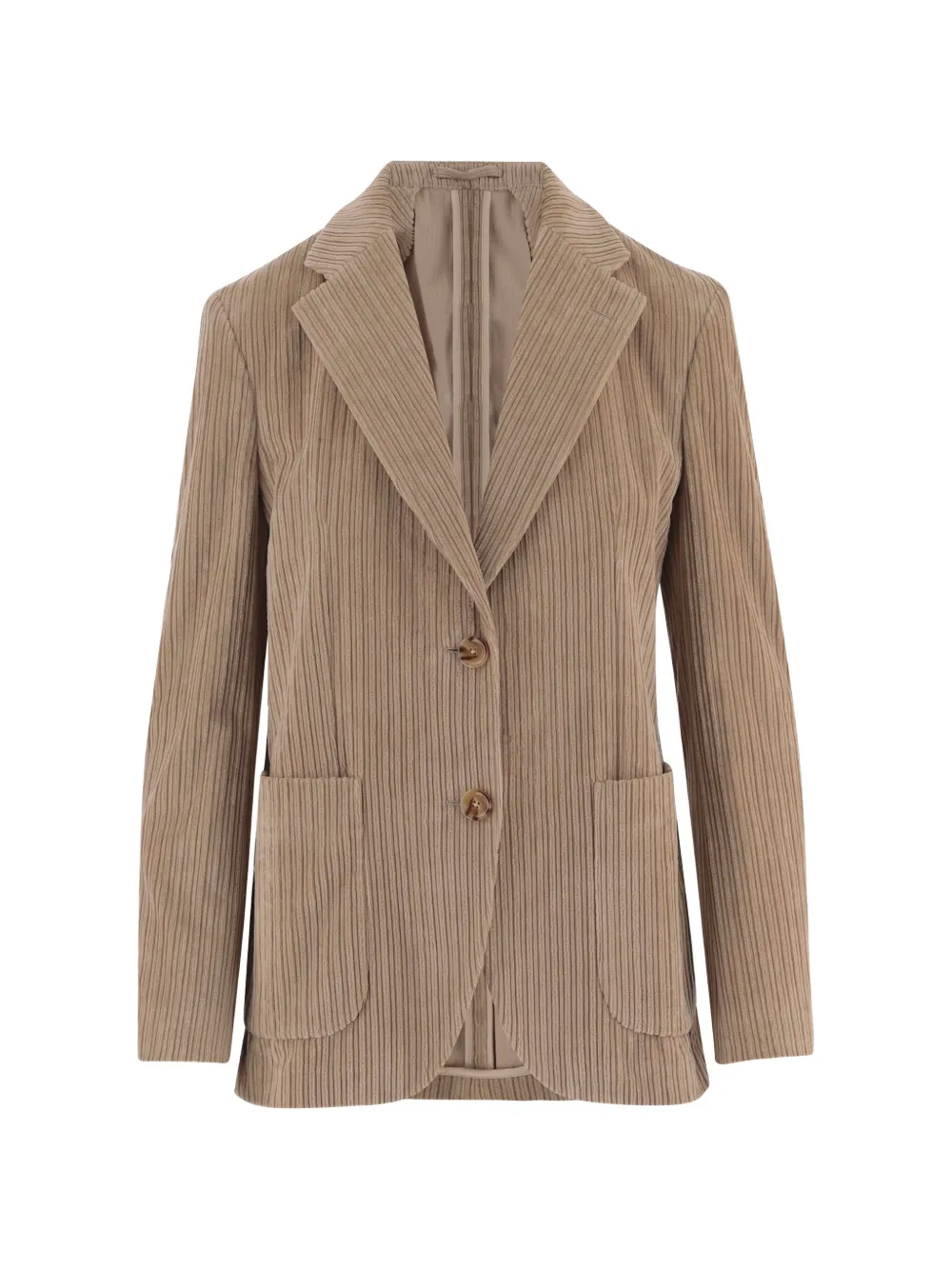 Lardini ribbed button-down blazer - Braun