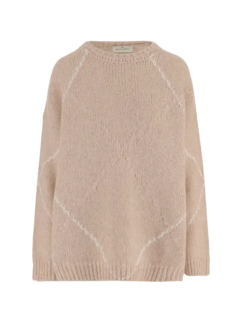 Bruno Manetti diamond-pattern crew-neck sweater