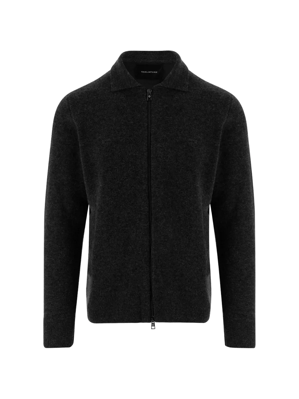 Tagliatore zip-up collared jacket - Schwarz