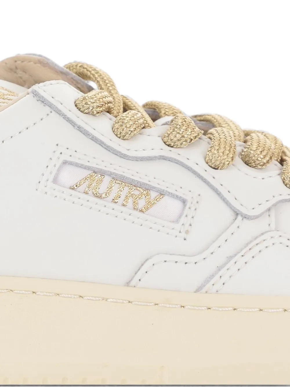 Autry Kids perforated panelled leather sneakers Wit