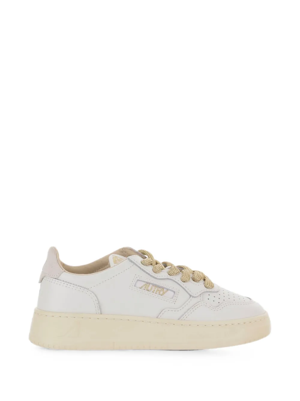 Autry Kids perforated panelled leather sneakers Wit