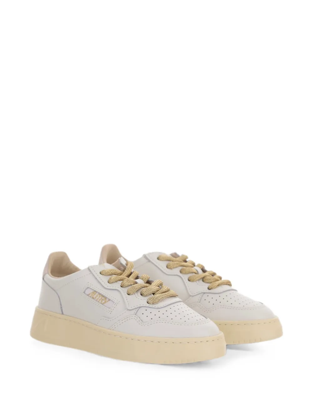 Autry Kids perforated panelled leather sneakers Wit