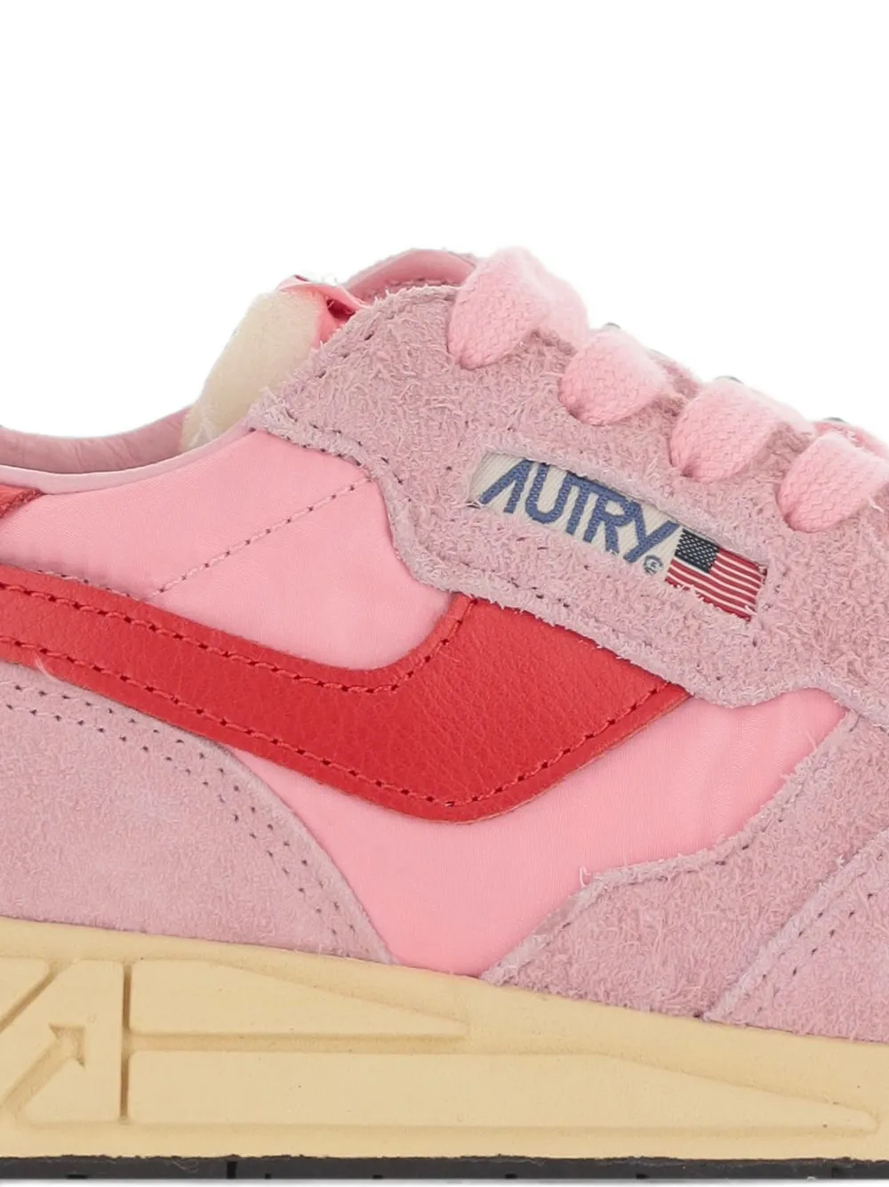 Autry Kids suede-panelled sneakers Roze