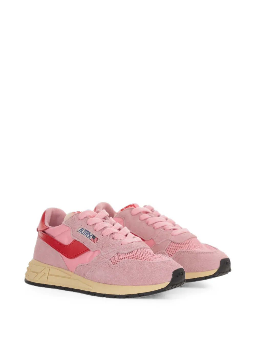 Autry Kids suede-panelled sneakers Roze