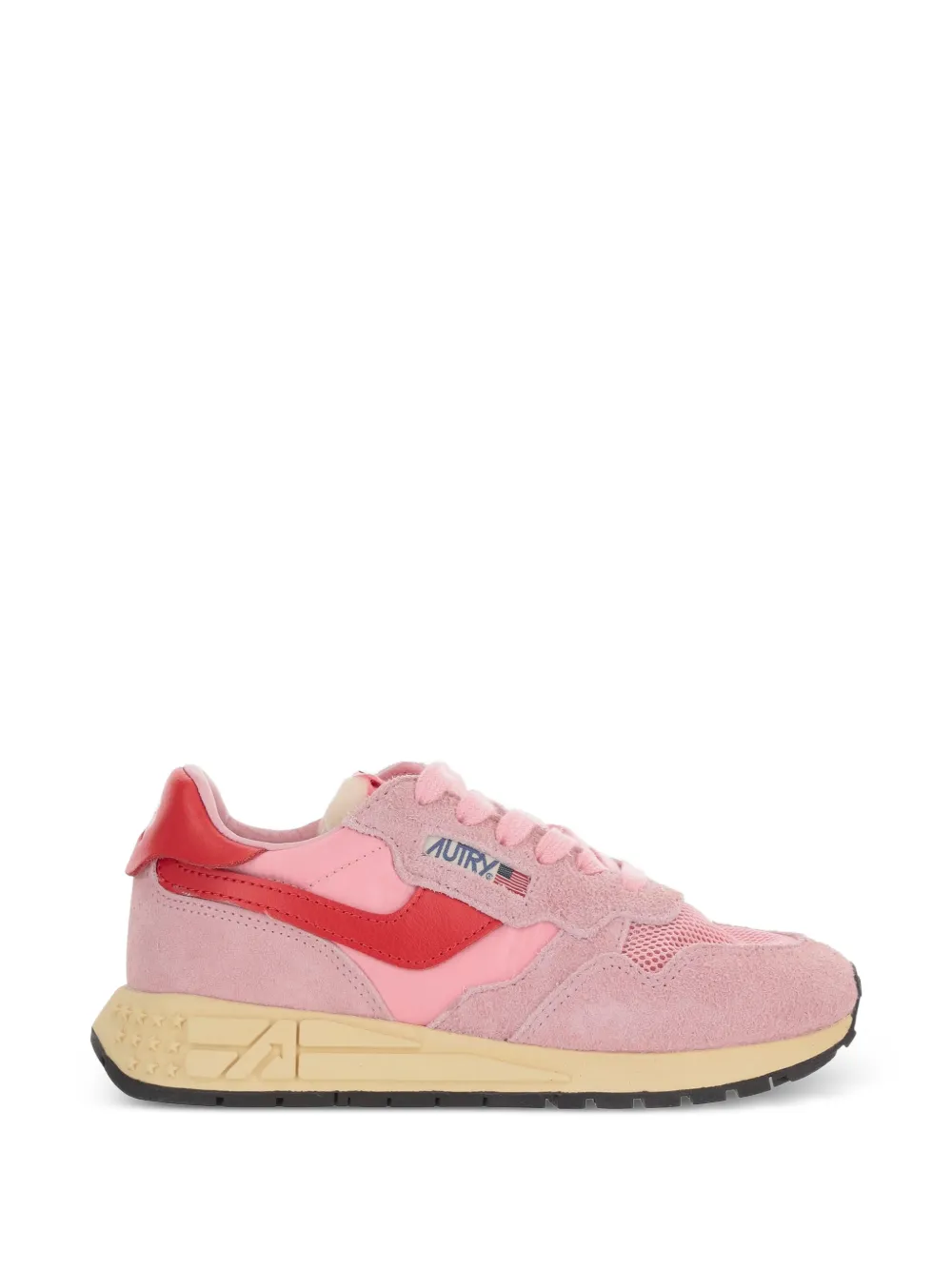 Autry Kids suede-panelled sneakers Roze