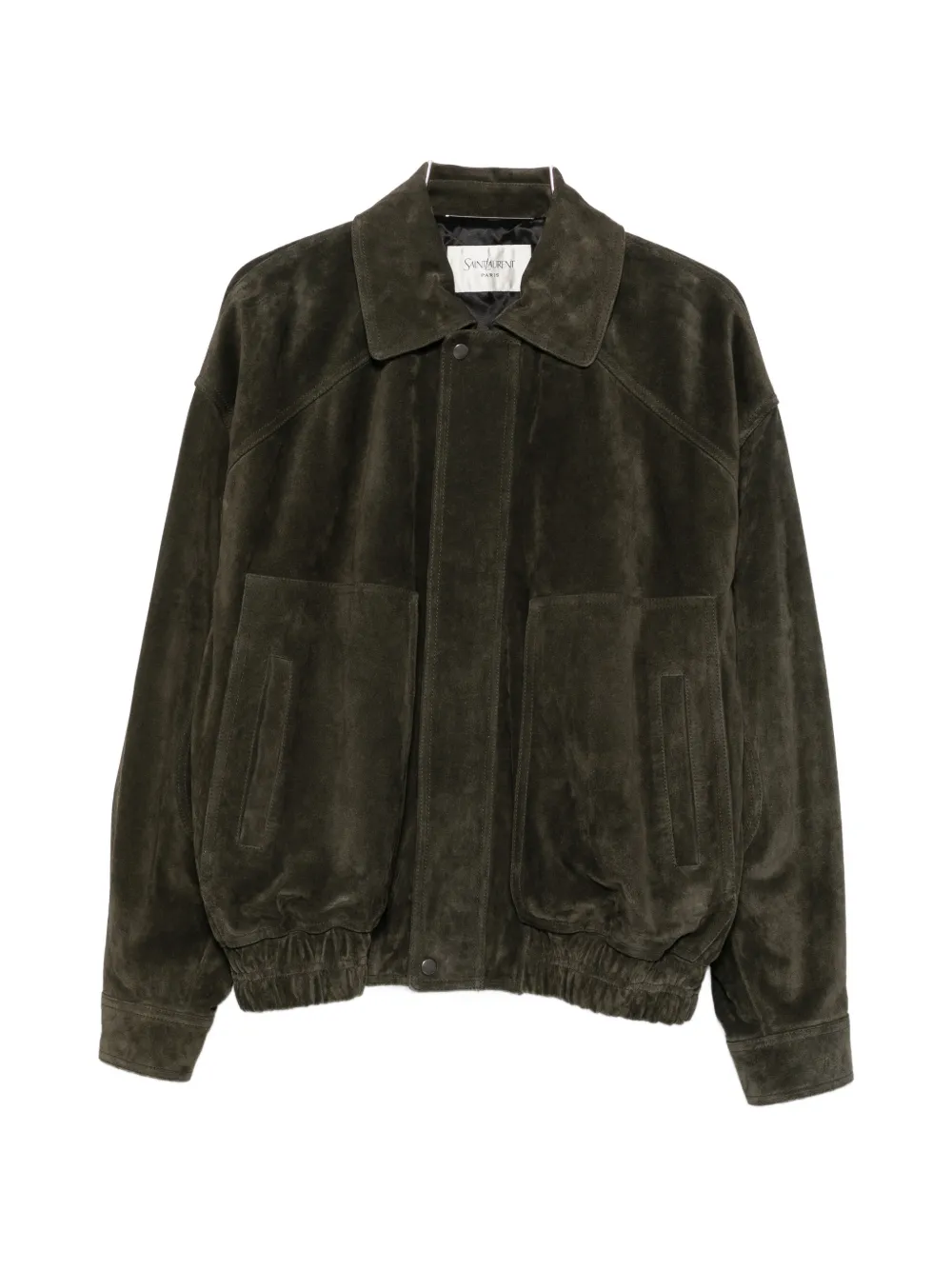 Saint Laurent suede bomber jacket - Grün