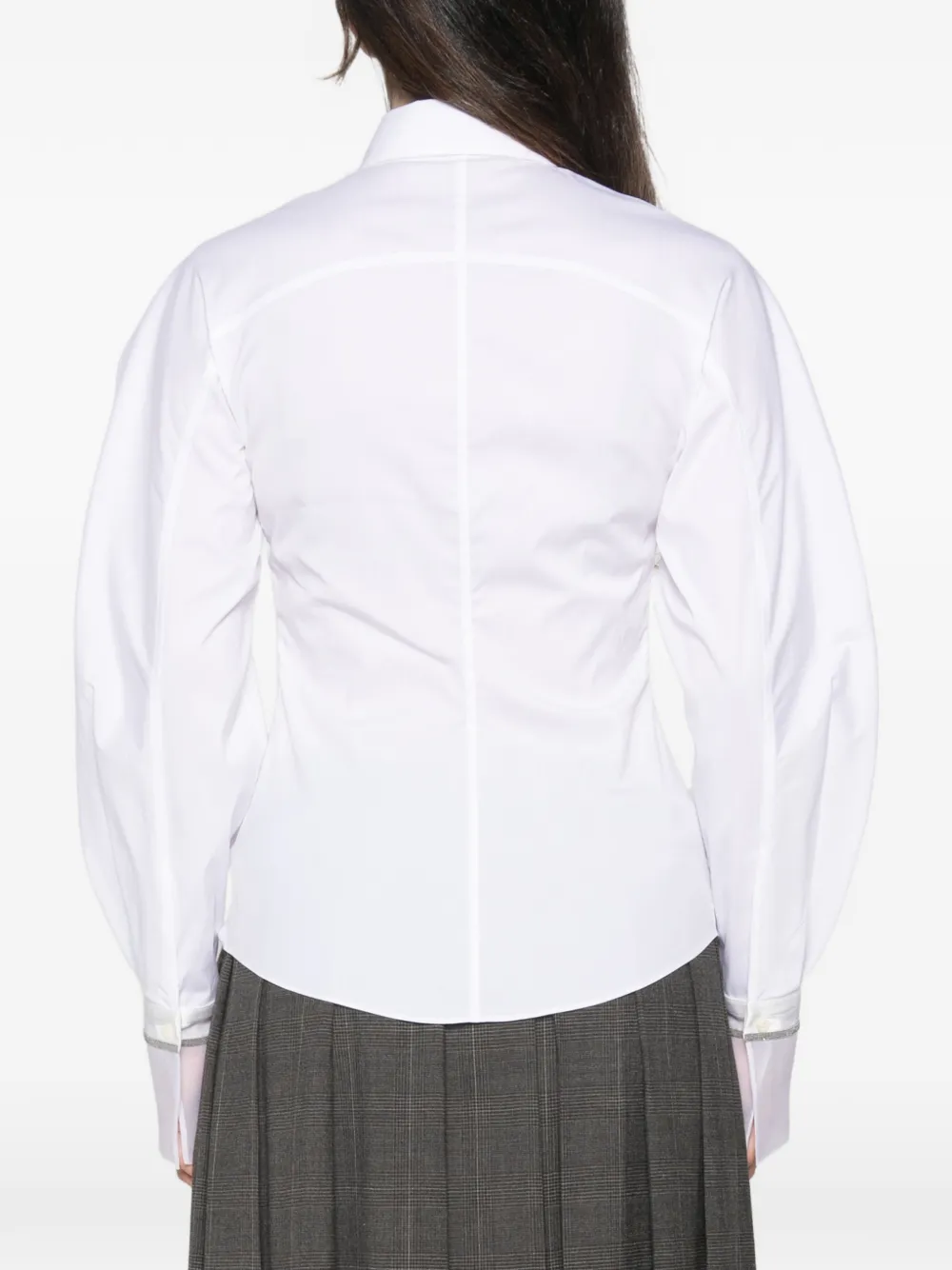 Brunello Cucinelli Blouse met pofmouwen Wit