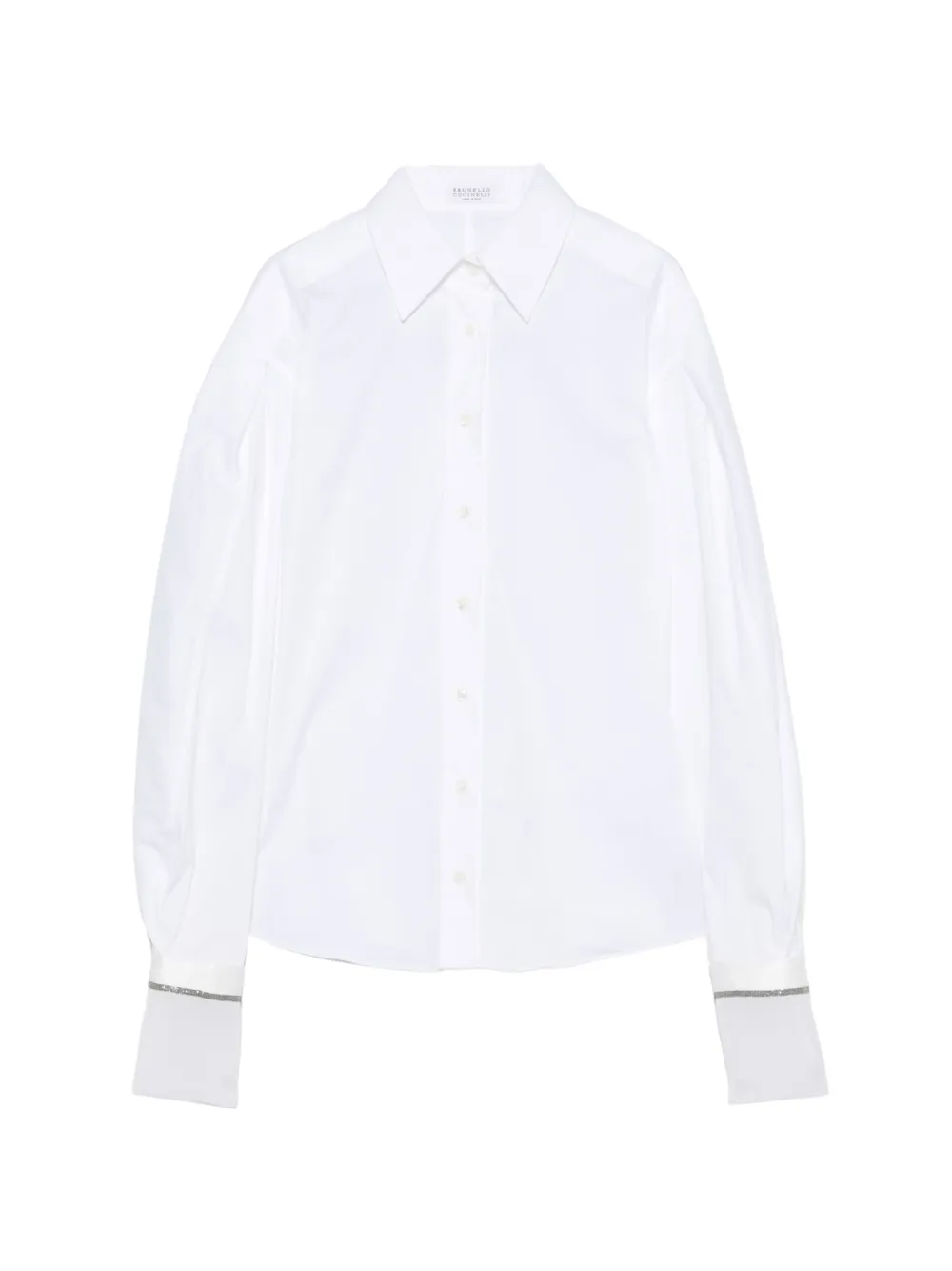 Brunello Cucinelli puff-sleeve button-down shirt - Weiß