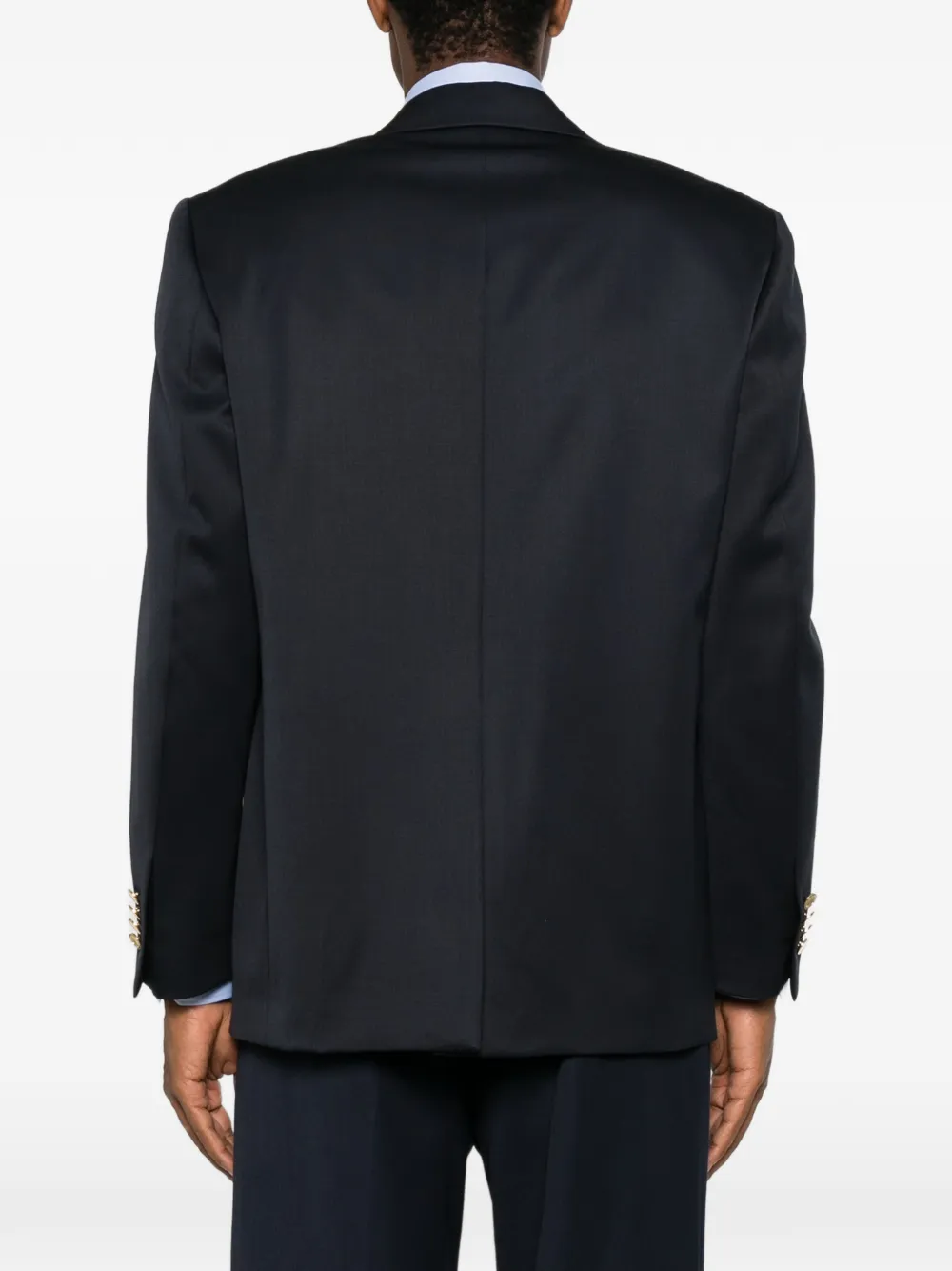 Lardini Button-up jack met opstaande revers Blauw