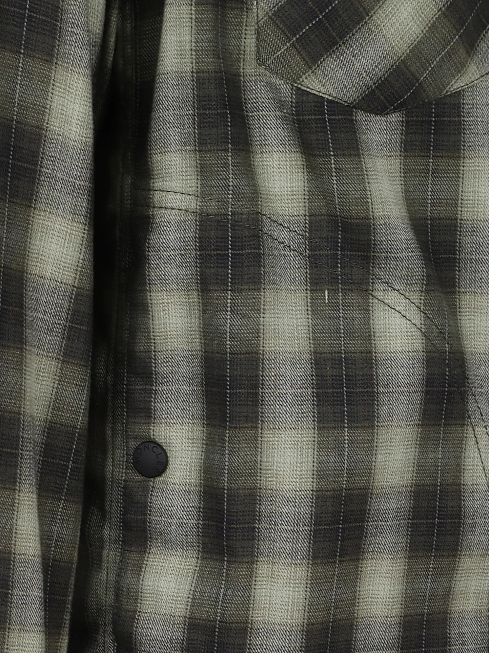 Moncler Grenoble check-pattern western shirt Groen