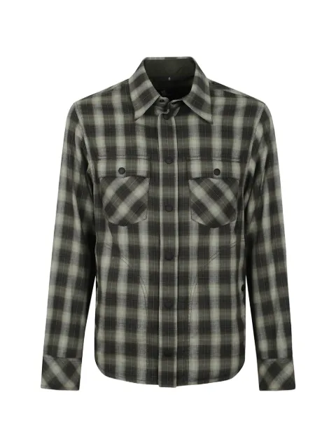 Moncler Grenoble check-pattern western shirt