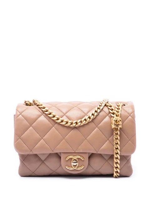 CHANEL Pre-Owned bolsa crossbody Pillow Crush Flap pequeña de piel de cordero capitonada 2021-2026
