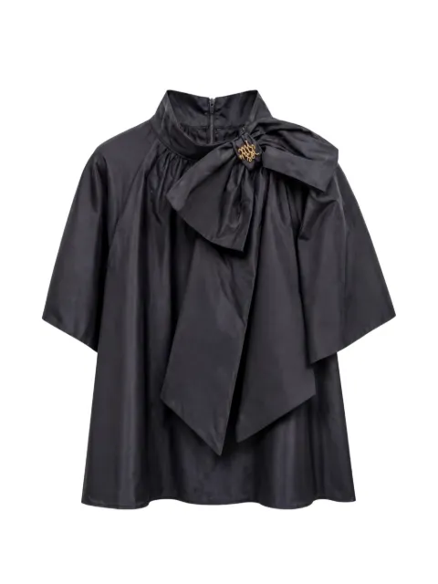 Mi Mi Sol bow-detail high-neck dress