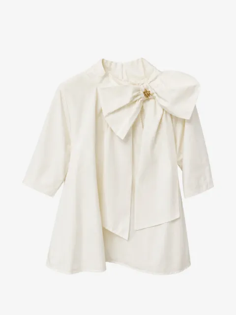 Mi Mi Sol bow-detail pleated dress