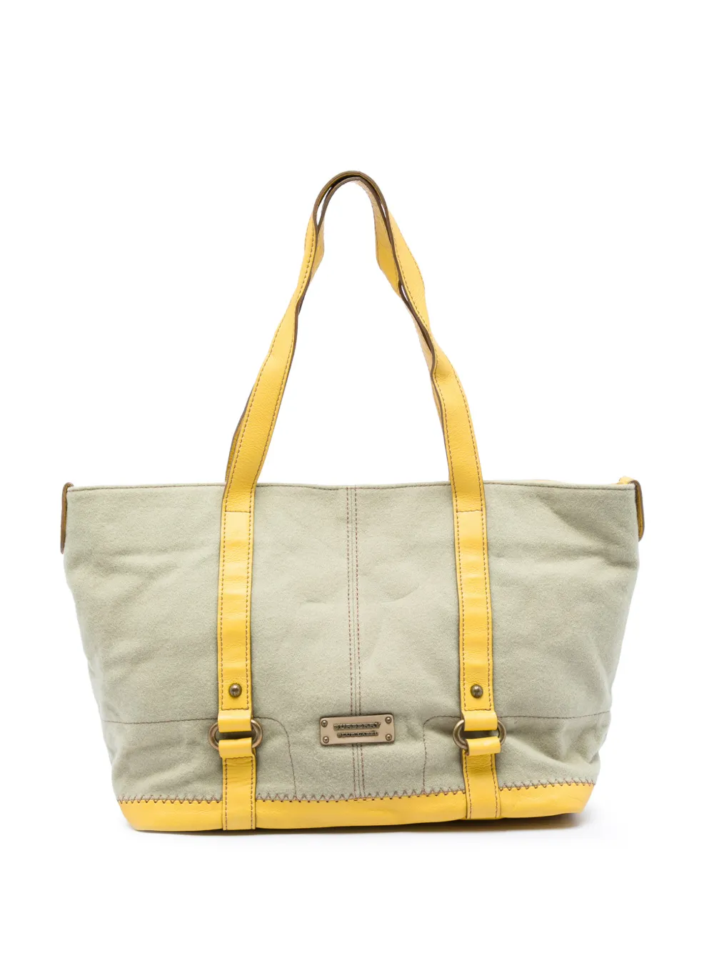 Burberry Pre-Owned 2000-2017 Leather Trimmed Canvas tote bag - Toni neutri
