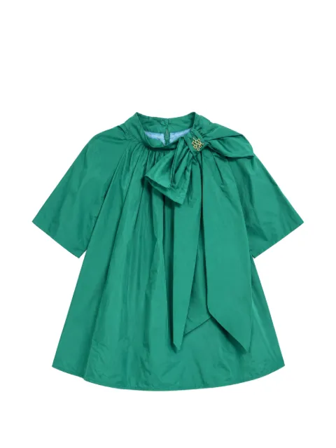 Mi Mi Sol bow-detail pleated dress