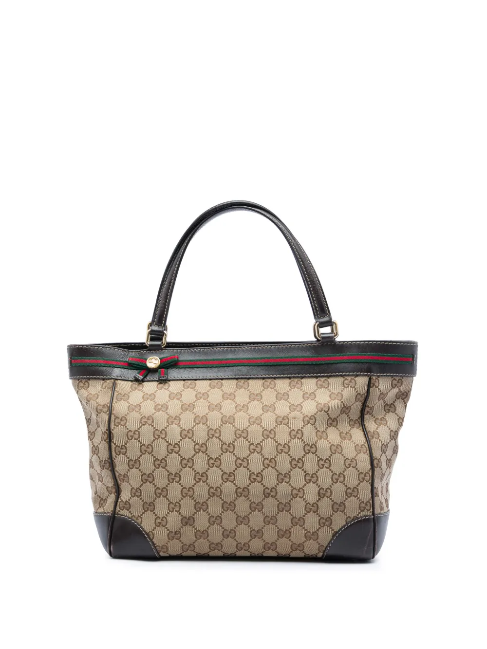 Gucci Pre-Owned 2016-2026 GG Canvas Web Mayfair tote bag - Marrone