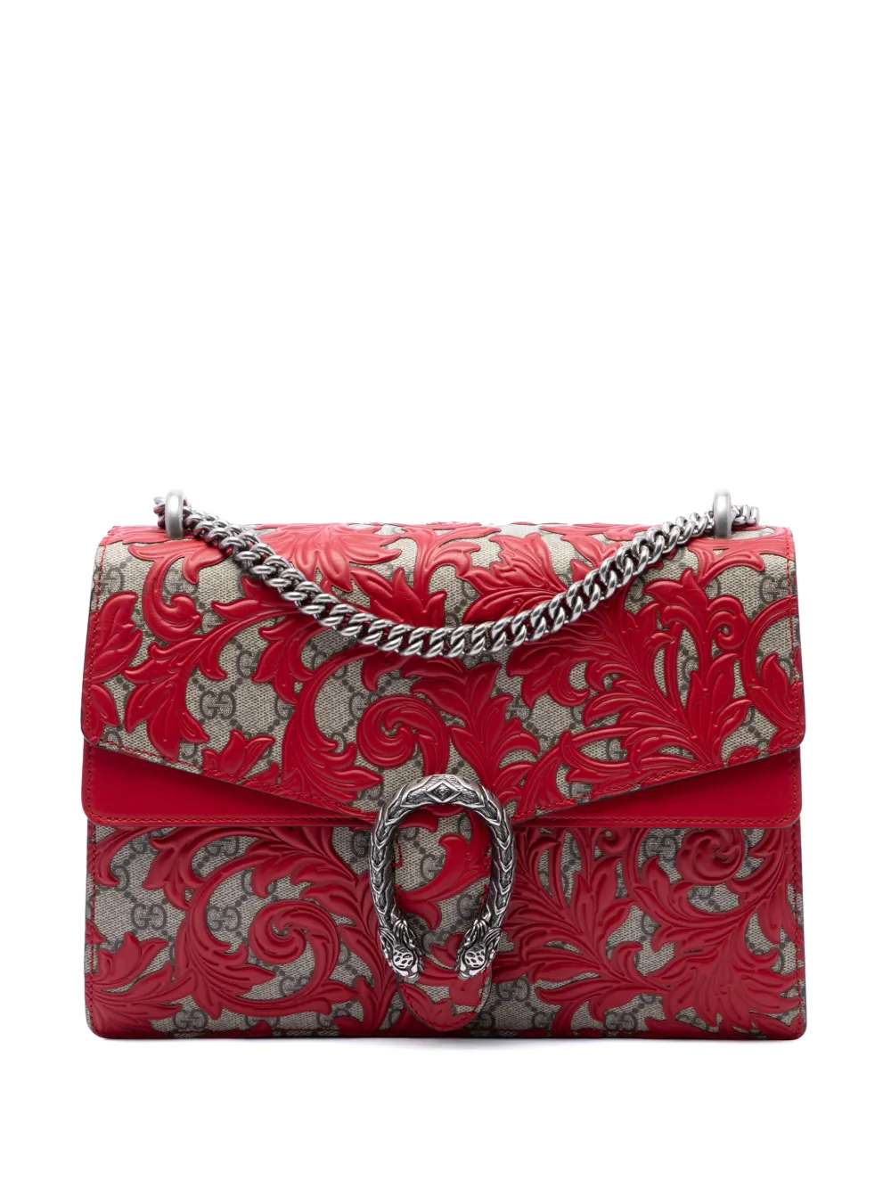 Gucci Pre-Owned 2016-2026 Medium GG Supreme Arabesque Dionysus shoulder bag - Rot