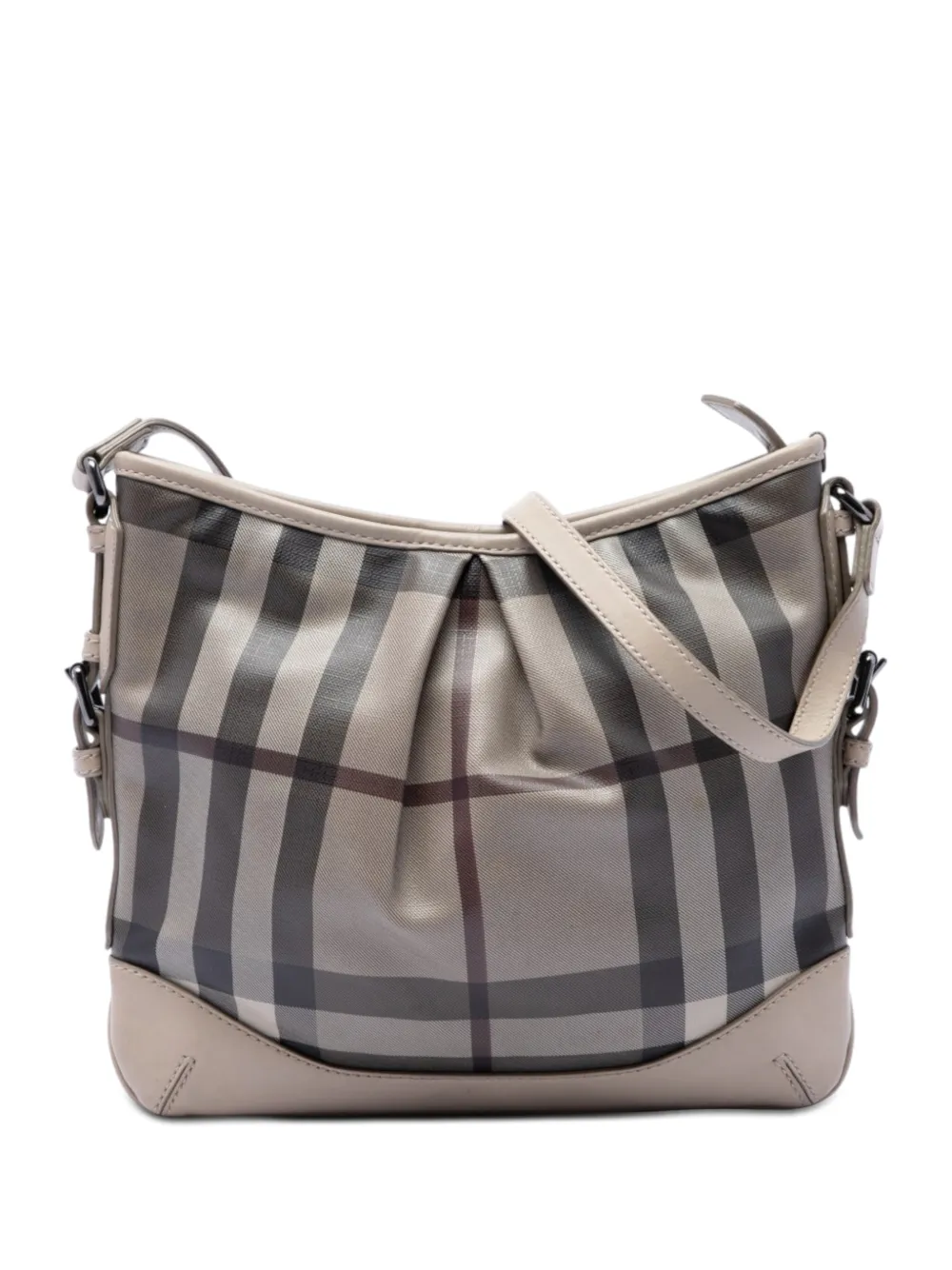 Burberry Pre-Owned 2000-2017 Smoke Check Coated Canvas Hartham crossbody bag - Grigio